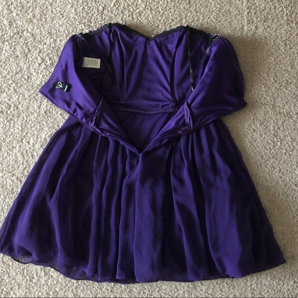 Windsor sequins Rhinestones strapless Purple dress size 7/8 - Picture 10 of 13